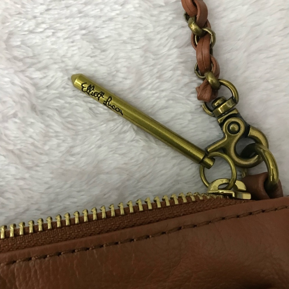 Elliott Lucca Leather Crossbody Demi Clutch Bag Chain & Leather Strap NWOT - Picture 5 of 16